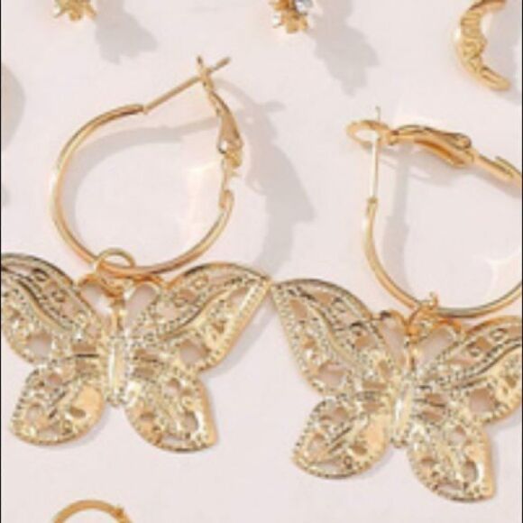 Earrings Butterflies Zinc Alloy plus Ipsy new bag - Picture 1 of 5